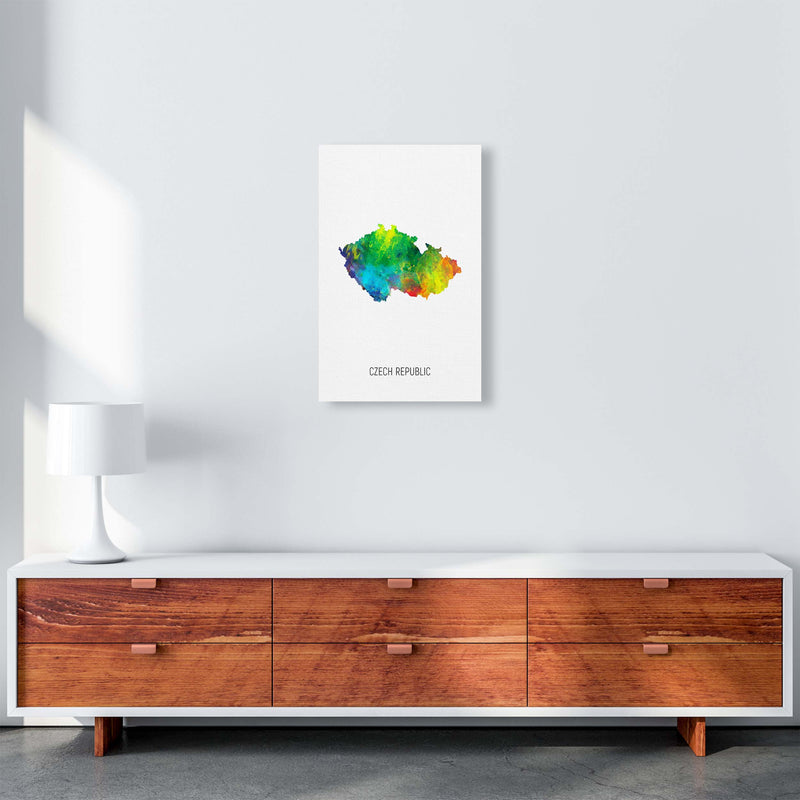 Czech Republic Watercolour Map Art Print by Michael Tompsett A3 Canvas