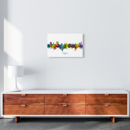 Lawrence Kansas Skyline Art Print by Michael Tompsett A3 Canvas