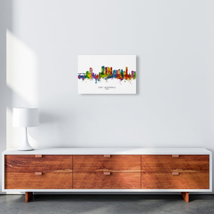 Fort Lauderdale Florida Skyline Art Print by Michael Tompsett A3 Canvas