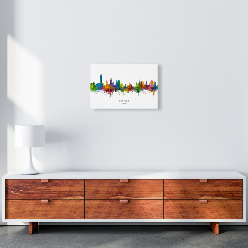 Wroclaw Poland Skyline Art Print by Michael Tompsett A3 Canvas