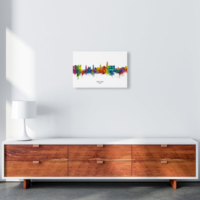 Malaga Spain Skyline Art Print by Michael Tompsett A3 Canvas
