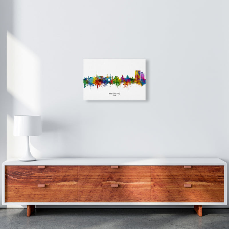 Hyderabad India Skyline Art Print by Michael Tompsett A3 Canvas