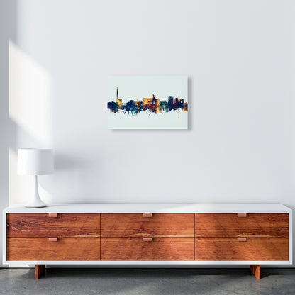 Carlisle England Skyline Blue Orange Art Print by Michael Tompsett A3 Canvas