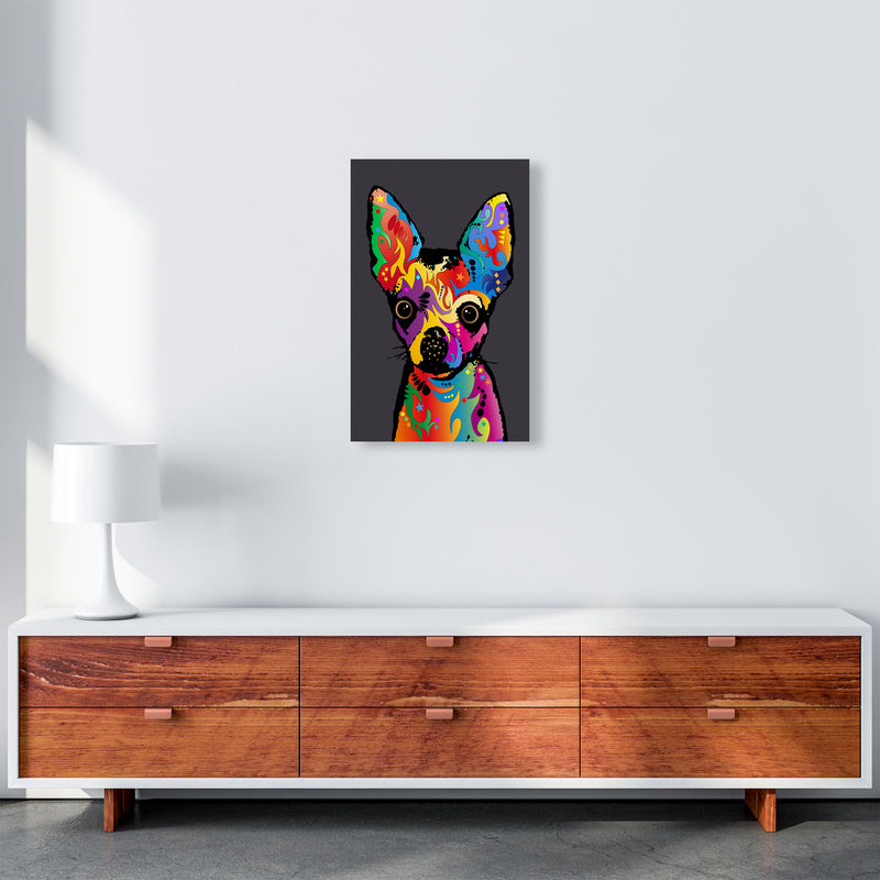 Chihuahua Dog Charcoal Art Print by Michael Tompsett A3 Canvas
