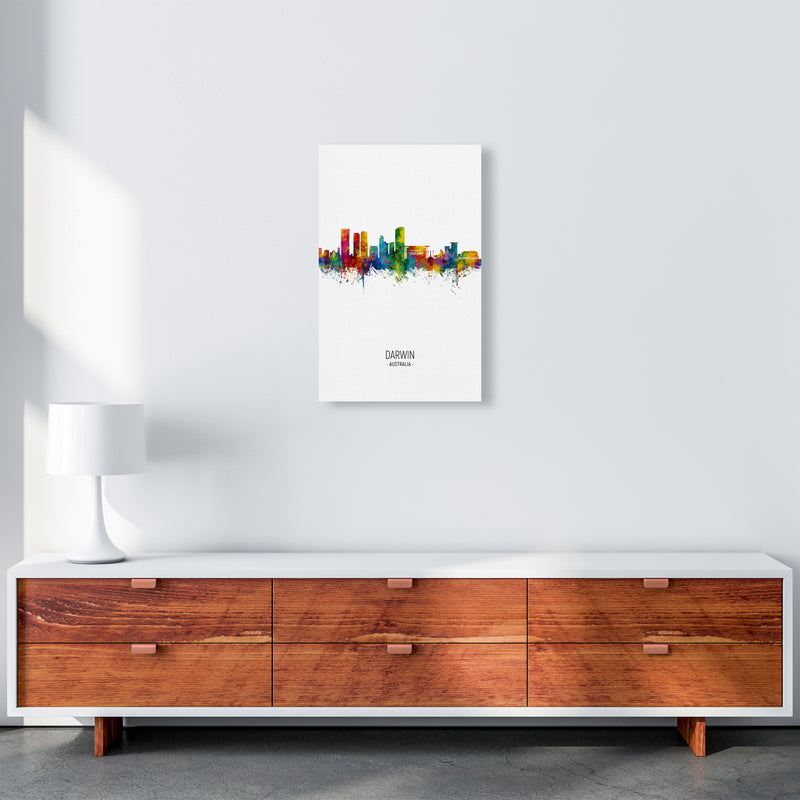 Darwin Australia Skyline Portrait Art Print by Michael Tompsett A3 Canvas