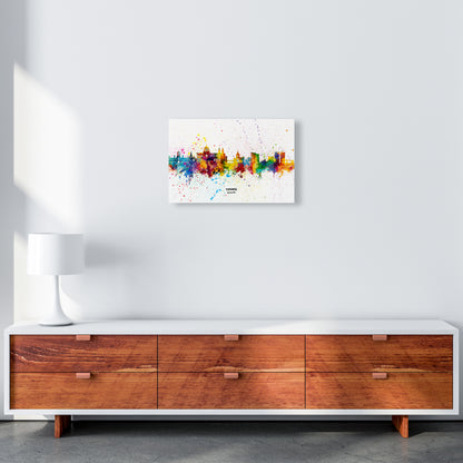 Galway Ireland Skyline Splash Art Print by Michael Tompsett A3 Canvas