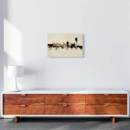 Geneva Switzerland Skyline Vintage Art Print by Michael Tompsett A3 Canvas