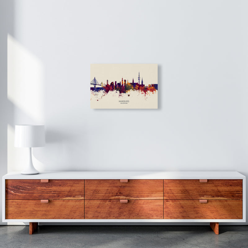 Hamburg Deutschland Skyline Autumn City Name Art Print by Michael Tompsett A3 Canvas