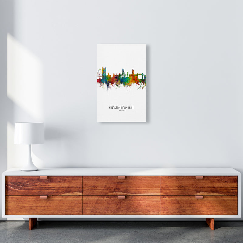 Kingston Upon Hull England Skyline Portrait Art Print by Michael Tompsett A3 Canvas
