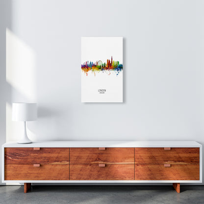 London England Skyline Portrait Art Print by Michael Tompsett A3 Canvas
