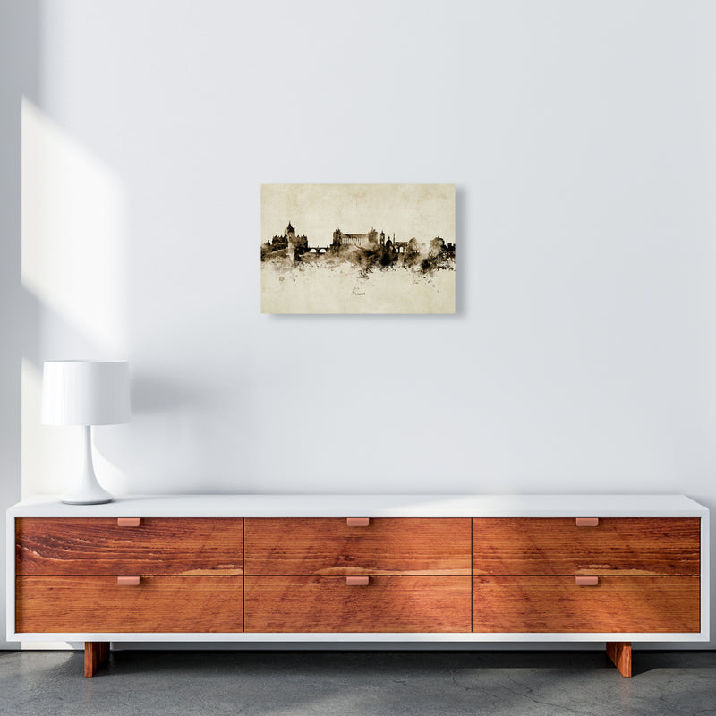 Rome Italy Skyline Vintage Art Print by Michael Tompsett A3 Canvas