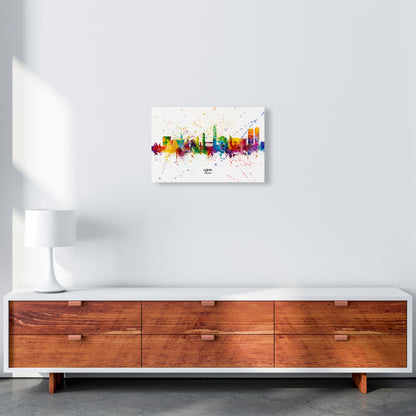 Split Croatia Skyline Splash Art Print by Michael Tompsett A3 Canvas