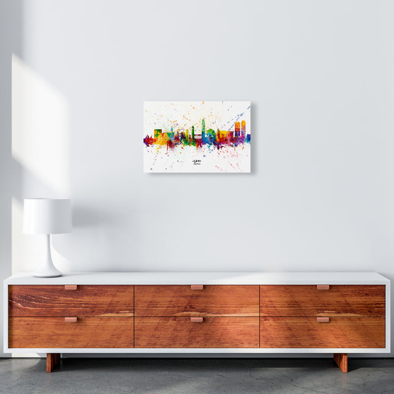 Split Croatia Skyline Splash Art Print by Michael Tompsett A3 Canvas
