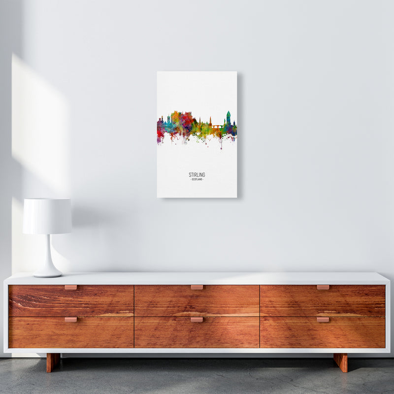 Stirling Scotland Skyline Portrait Art Print by Michael Tompsett A3 Canvas