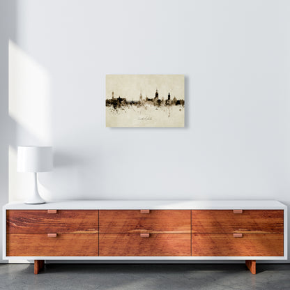 Stockholm Sweden Skyline Vintage Art Print by Michael Tompsett A3 Canvas