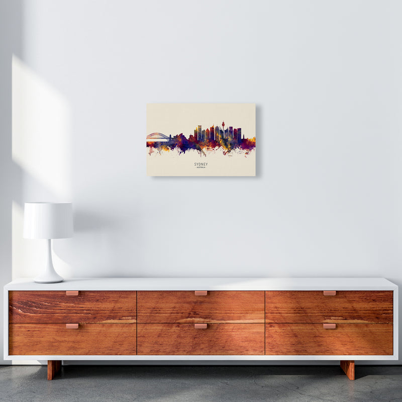 Sydney Australia Skyline Autumn City Name Art Print by Michael Tompsett A3 Canvas