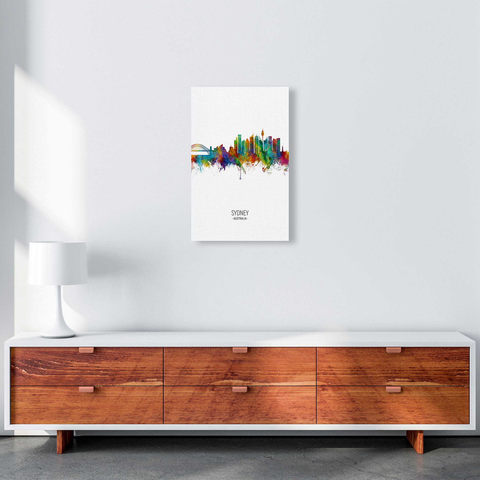 Sydney Australia Skyline Portrait Art Print by Michael Tompsett A3 Canvas