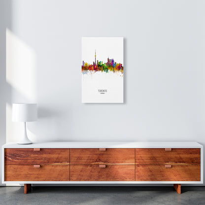 Toronto Canada Skyline Portrait Art Print by Michael Tompsett A3 Canvas