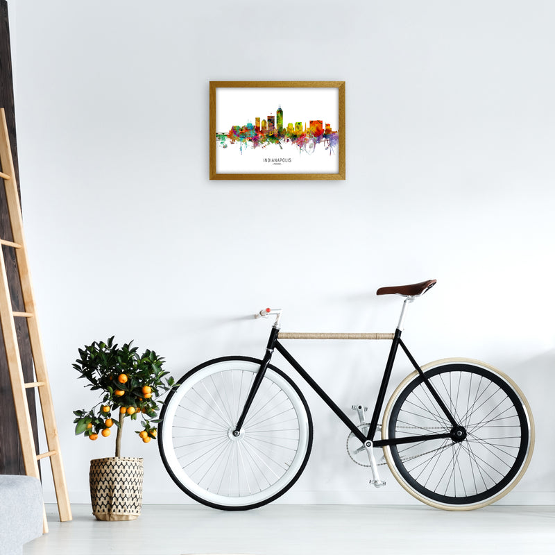 Indianapolis Indiana Skyline Art Print by Michael Tompsett A3 Print Only