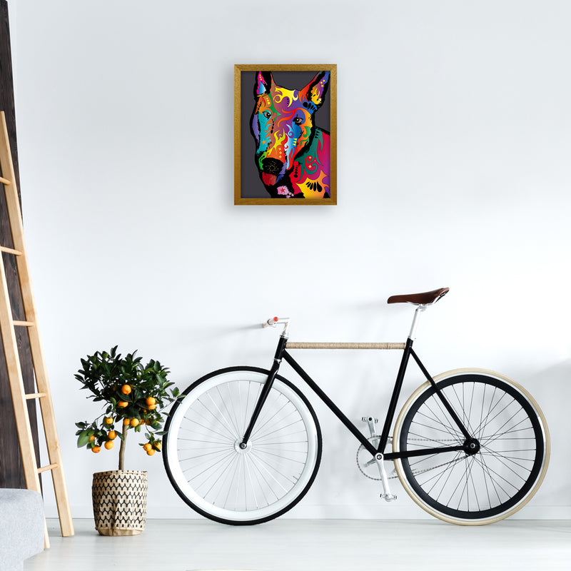 English Bull Terrier Dog Art Print by Michael Tompsett A3 Print Only