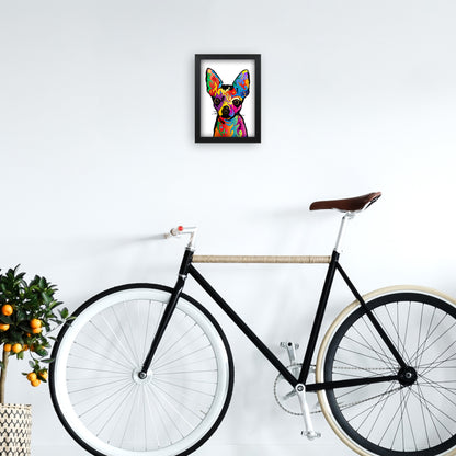 Chihuahua Dog White Art Print by Michael Tompsett A4 White Frame