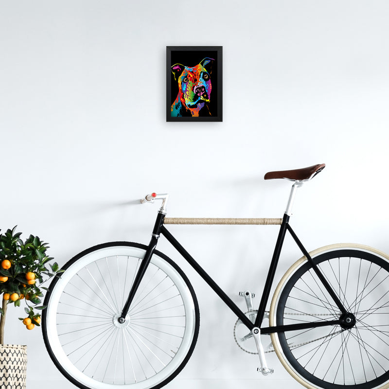 Staffordshire Bull Terrier Dog Art Print by Michael Tompsett A4 White Frame