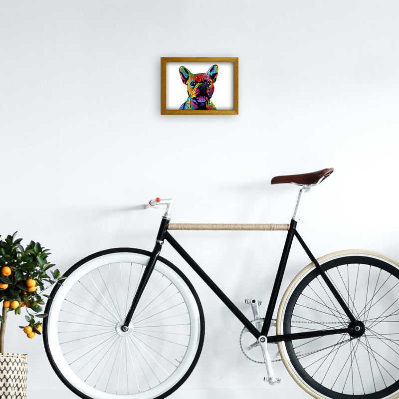 French Bulldog Dog White Art Print by Michael Tompsett A4 Print Only
