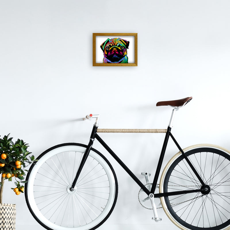 Pug Dog White Art Print by Michael Tompsett A4 Print Only