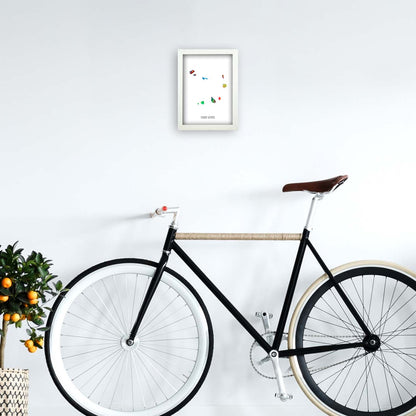 Cabo Verde Watercolour Map Art Print by Michael Tompsett A4 Oak Frame