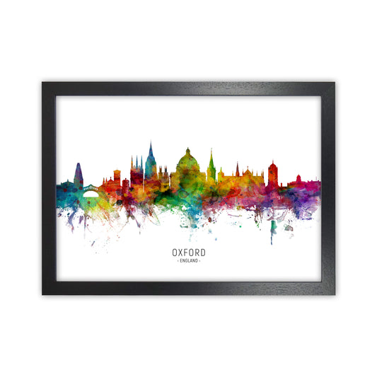 Oxford England Skyline Art Print by Michael Tompsett Black Grain