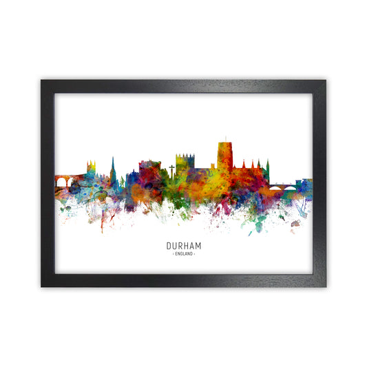 Durham England Skyline Art Print by Michael Tompsett Black Grain