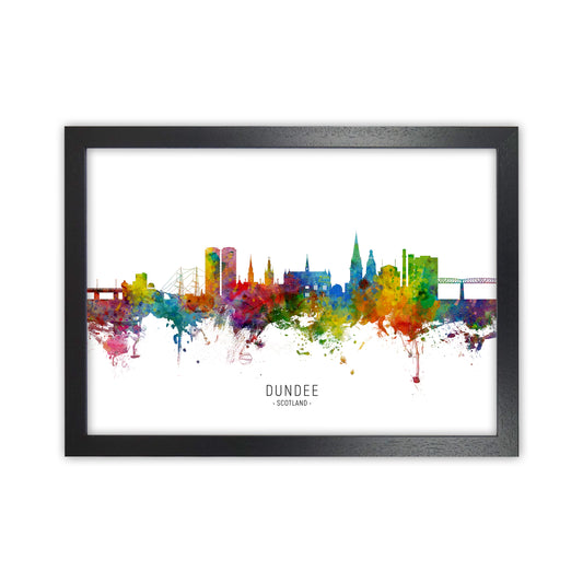 Dundee Scotland Skyline Art Print by Michael Tompsett Black Grain