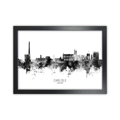 Carlisle England Skyline Black White City Name  by Michael Tompsett Black Grain