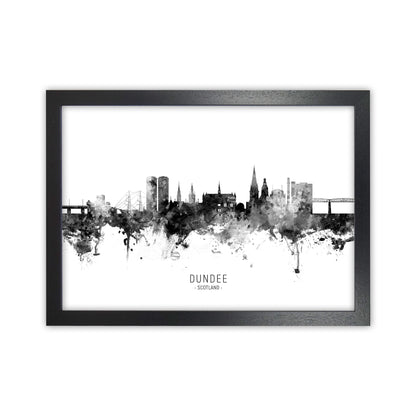 Dundee Scotland Skyline Black White City Name  by Michael Tompsett Black Grain