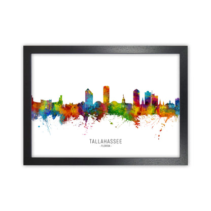 Tallahassee Florida Skyline Art Print by Michael Tompsett Black Grain