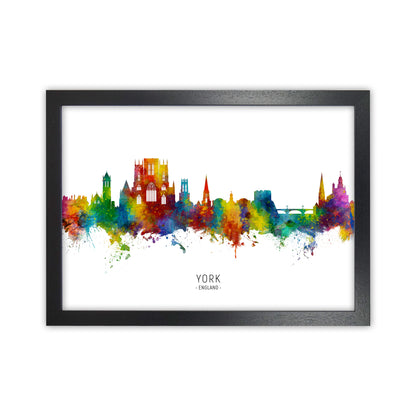 York England Skyline Art Print by Michael Tompsett Black Grain
