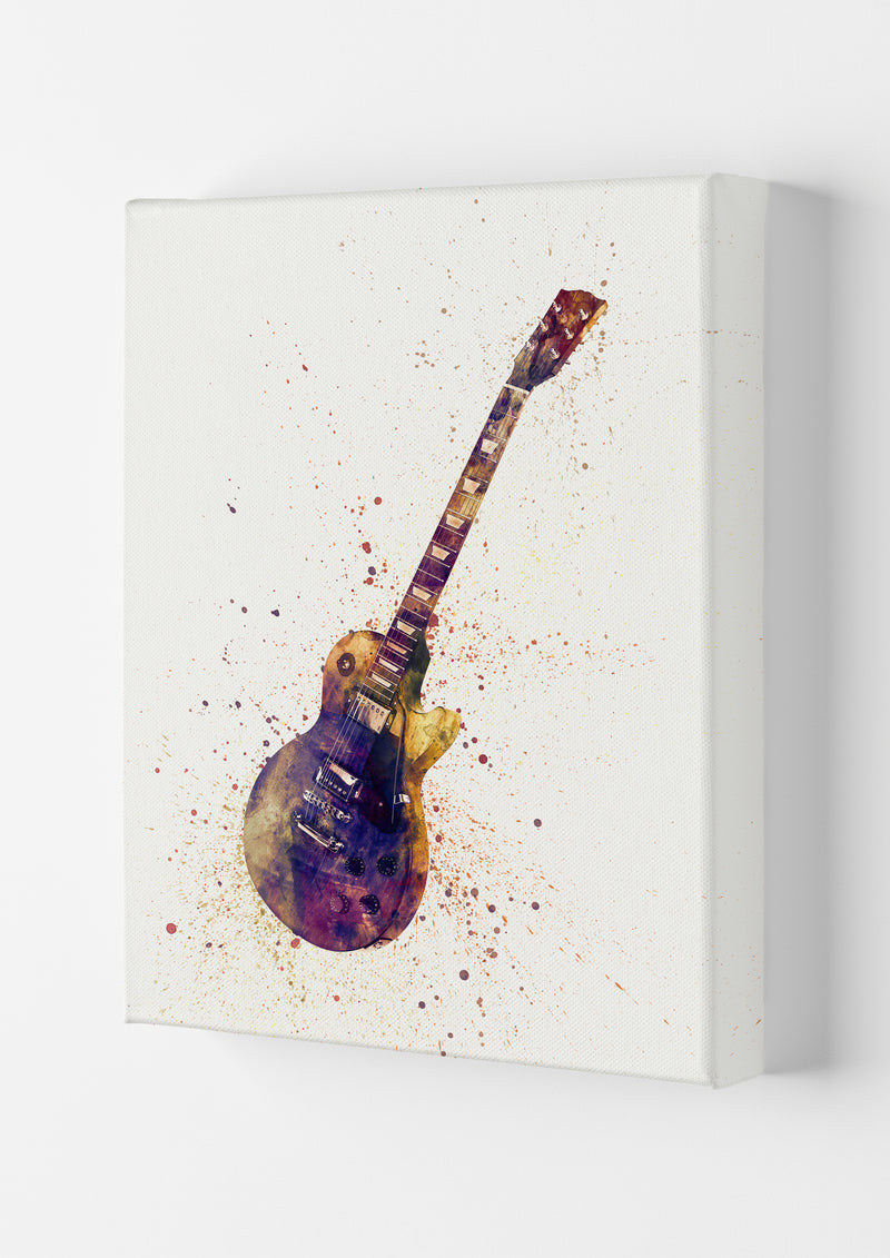 Electric Guitar Watercolour Ii Print by Michael Tompsett Canvas