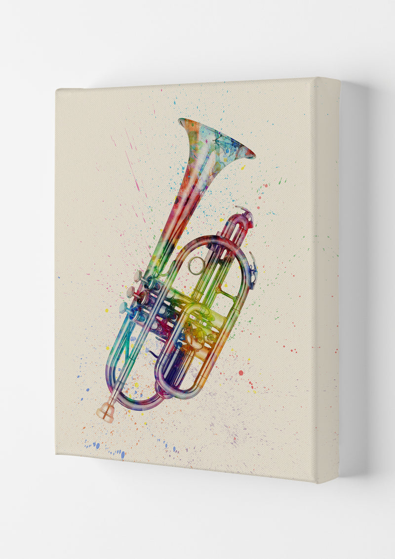 Cornet Watercolour Multi-Colour Print by Michael Tompsett Canvas