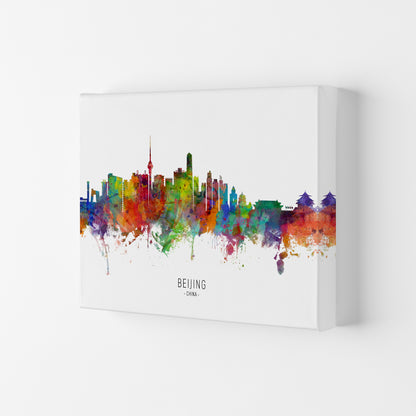 Beijing China Skyline Art Print by Michael Tompsett Canvas