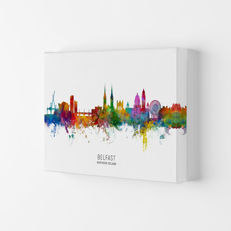 Belfast Northern Ireland Skyline Print by Michael Tompsett Canvas