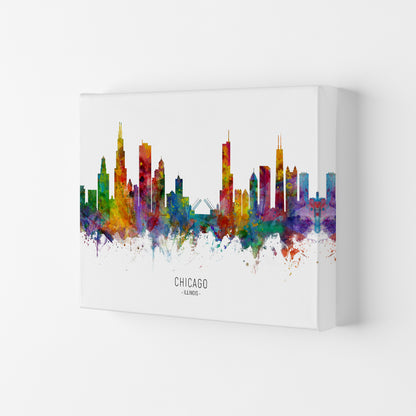 Chicago Illinois Skyline Art Print by Michael Tompsett Canvas