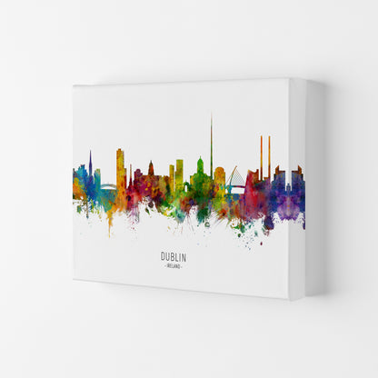 Dublin Ireland Skyline Art Print by Michael Tompsett Canvas