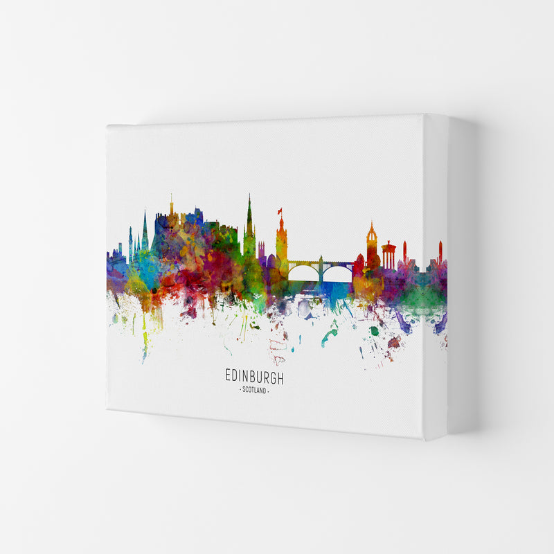 Edinburgh Scotland Skyline Art Print by Michael Tompsett Canvas