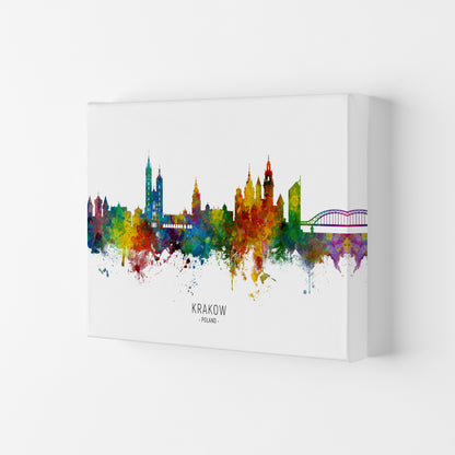 Krakow Poland Skyline Art Print by Michael Tompsett Canvas