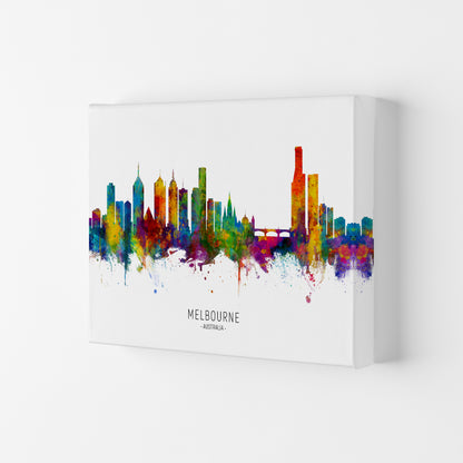 Melbourne Australia Skyline Art Print by Michael Tompsett Canvas