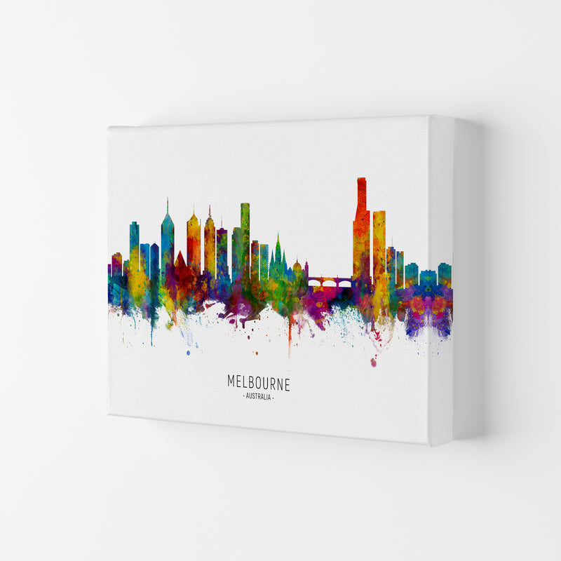 Melbourne Australia Skyline Art Print by Michael Tompsett Canvas