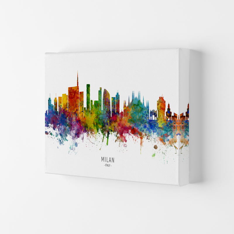 Milan Italy Skyline Art Print by Michael Tompsett Canvas