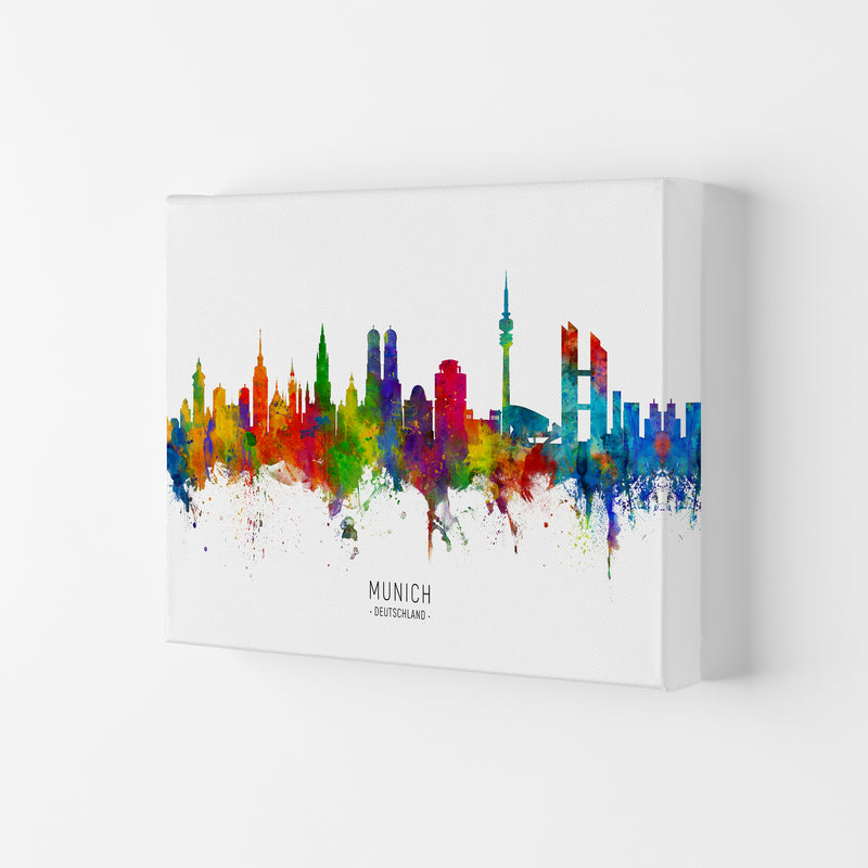 Munich Deutschland Skyline Art Print by Michael Tompsett Canvas