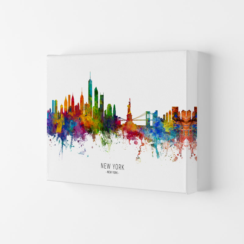 New York New York Skyline Art Print by Michael Tompsett Canvas
