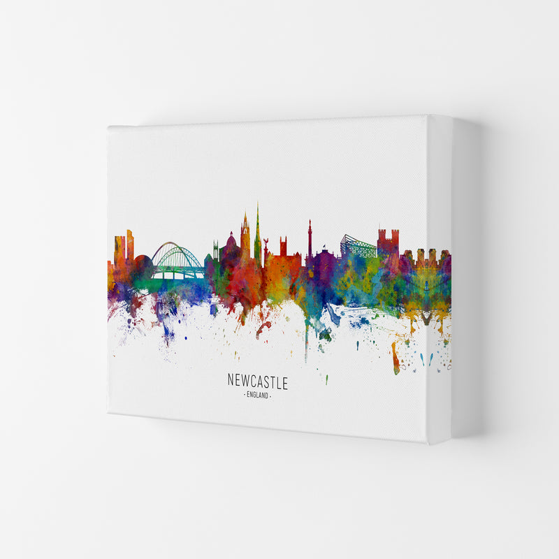 Newcastle England Skyline Art Print by Michael Tompsett Canvas